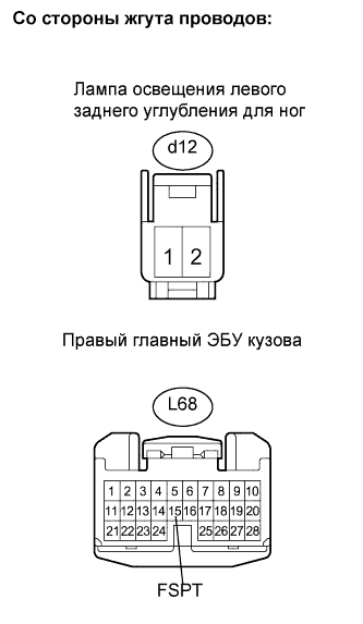 Lexus GS450h GWS191.Освещение.Система Освещения.Система Освещения  Цепь Освещения Подножки