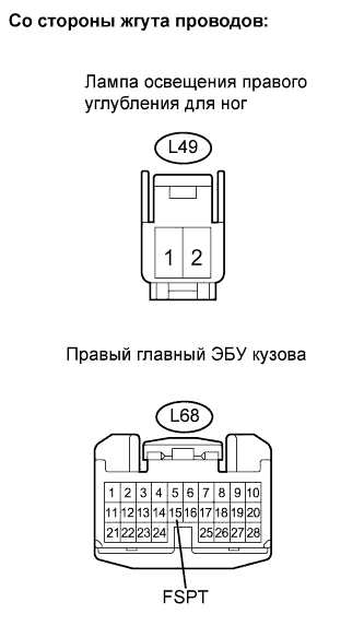 Lexus GS450h GWS191.Освещение.Система Освещения.Система Освещения  Цепь Освещения Подножки